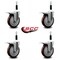 Service Caster 5'' Maroon Poly Swivel 7/8'' Expanding Stem Caster Set Total Lock Brake, 4PK SCC-EXTTL20S514-PPUB-MRN-78-4 - alternate 4
